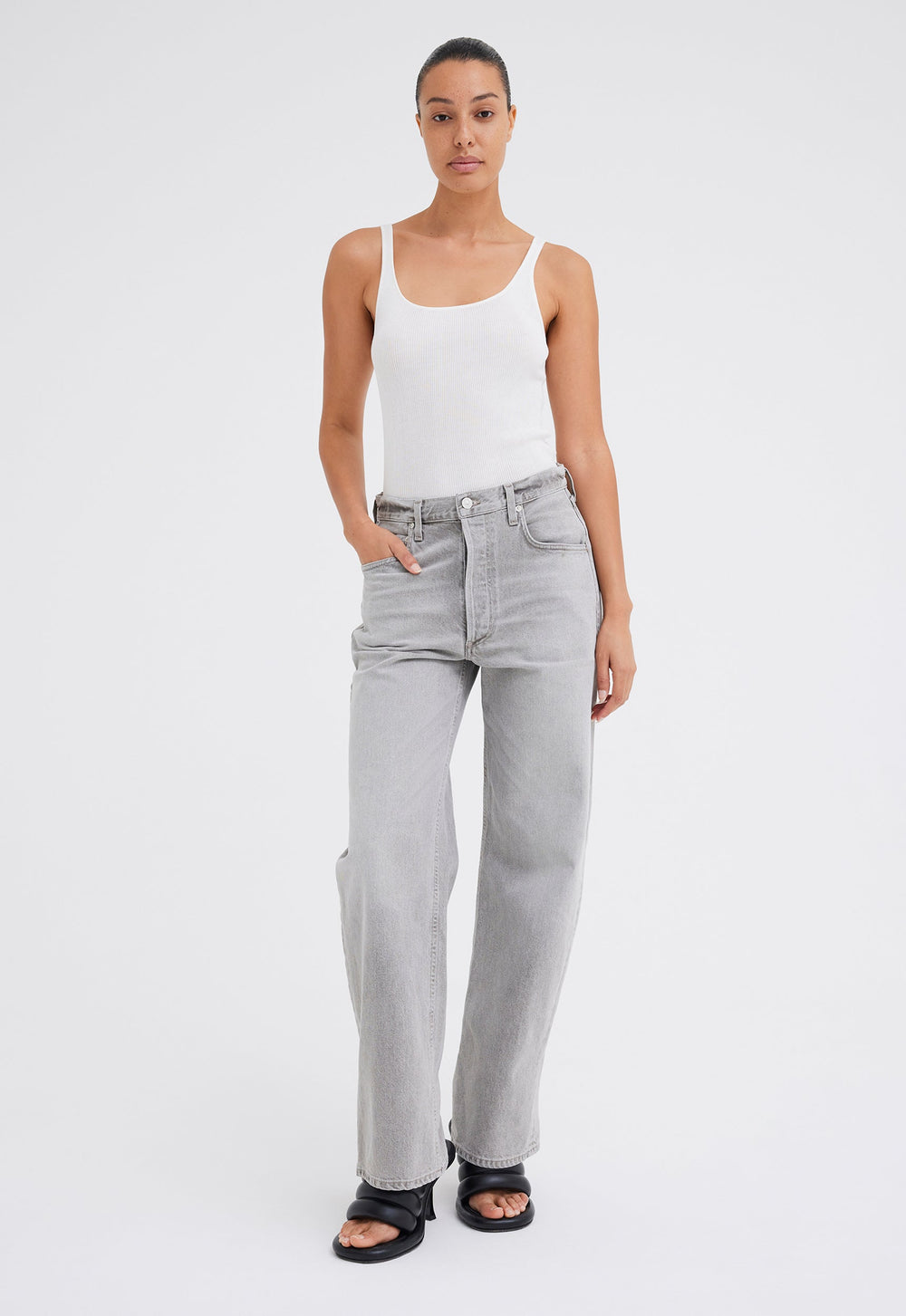 Jac+Jack Citizens of Humanity Ayla Baggy Jean - Quartz Grey